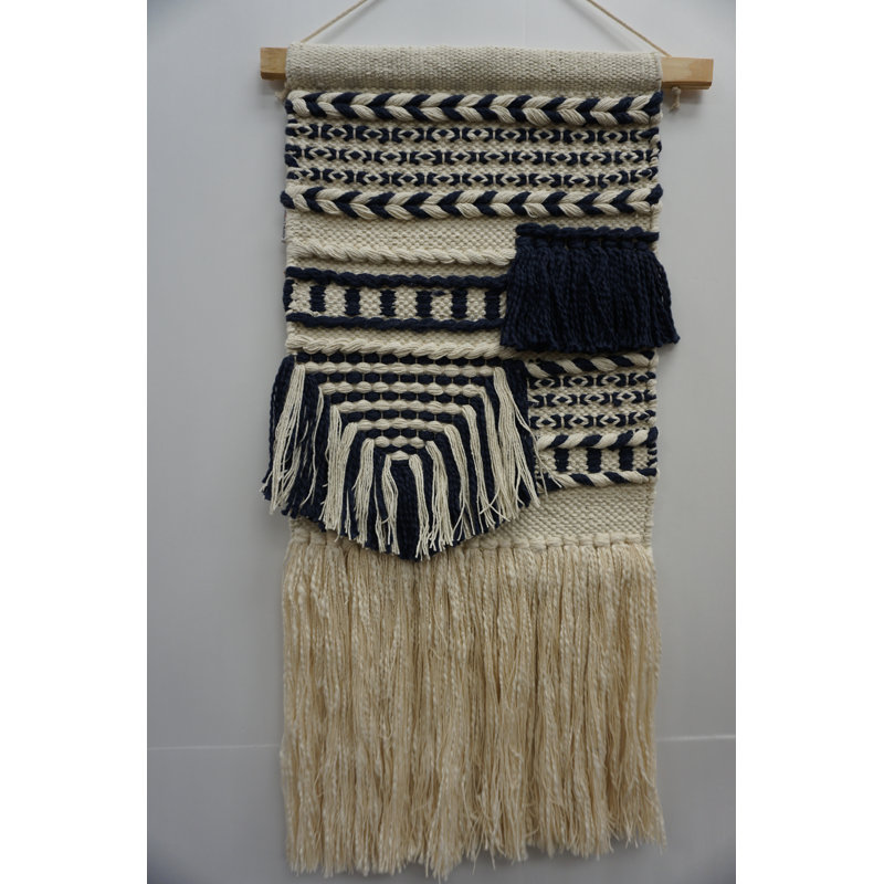 Union Rustic Cotton Wall Hanging with Hanging Accessories Included